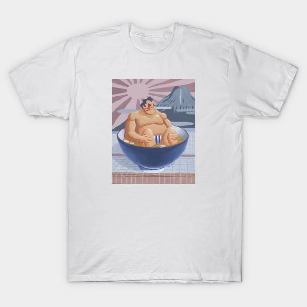 E. Honda in the Bath House chillin in miso soup T-Shirt by drawingnikki